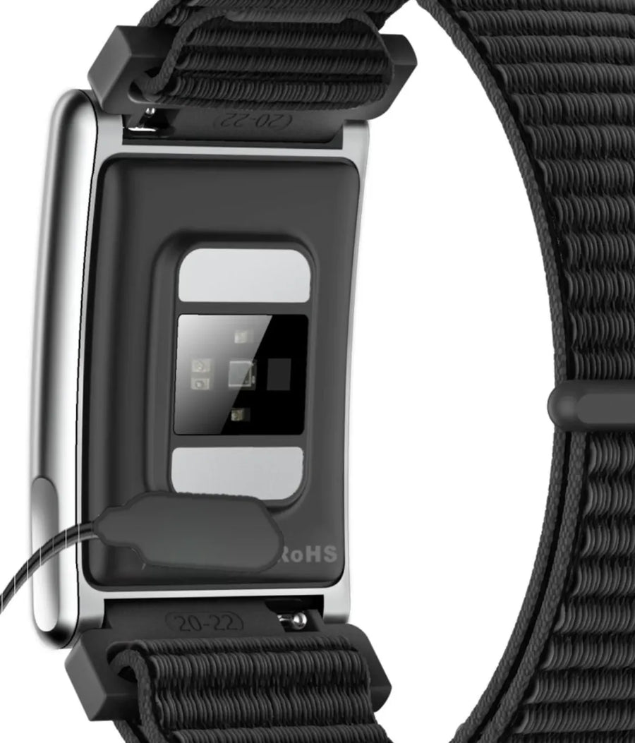 Magnetic charger attached to the back of the CloserLook Band