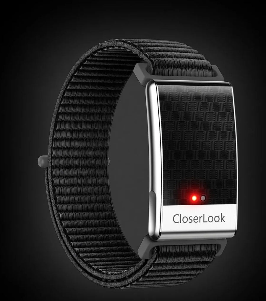 CloserLook Band showing a red charging light